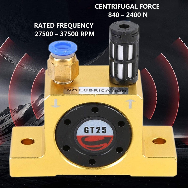 AFUXING Industrial Turbine Vibrators, GT25 Pneumatic Turbine Vibrator, 1/4" Industrial Turbine Vibrators, Noiseless Industrial Vibrator - Image 4
